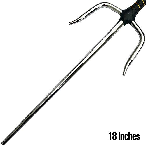 Ace Martial Arts Supply 18 Inch Sai Set - Chrome (18, Chrome)
