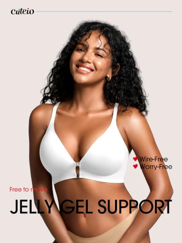 Image of Racerback Jelly Bras with Metal Magnetic Front Closure - S-XL