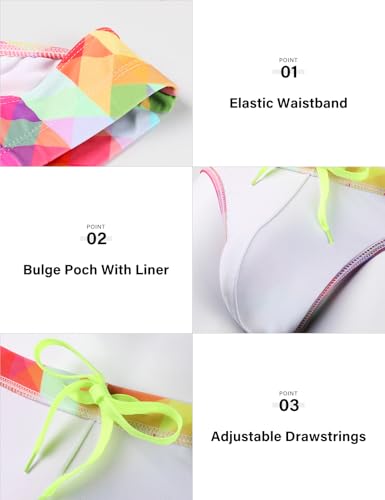 Arjen Kroos Men's Sexy Swim Briefs Printed Swimsuit Beach Swimwear Bikini Sport with Drawstring4