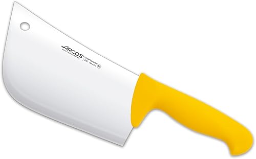 Arcos Cuchillo de carnicero de acero inoxidable nitrum de 7 pulgadas y hoja de 7.480 in. Cuchillo de carnicero profesional. Mango ergonómico de