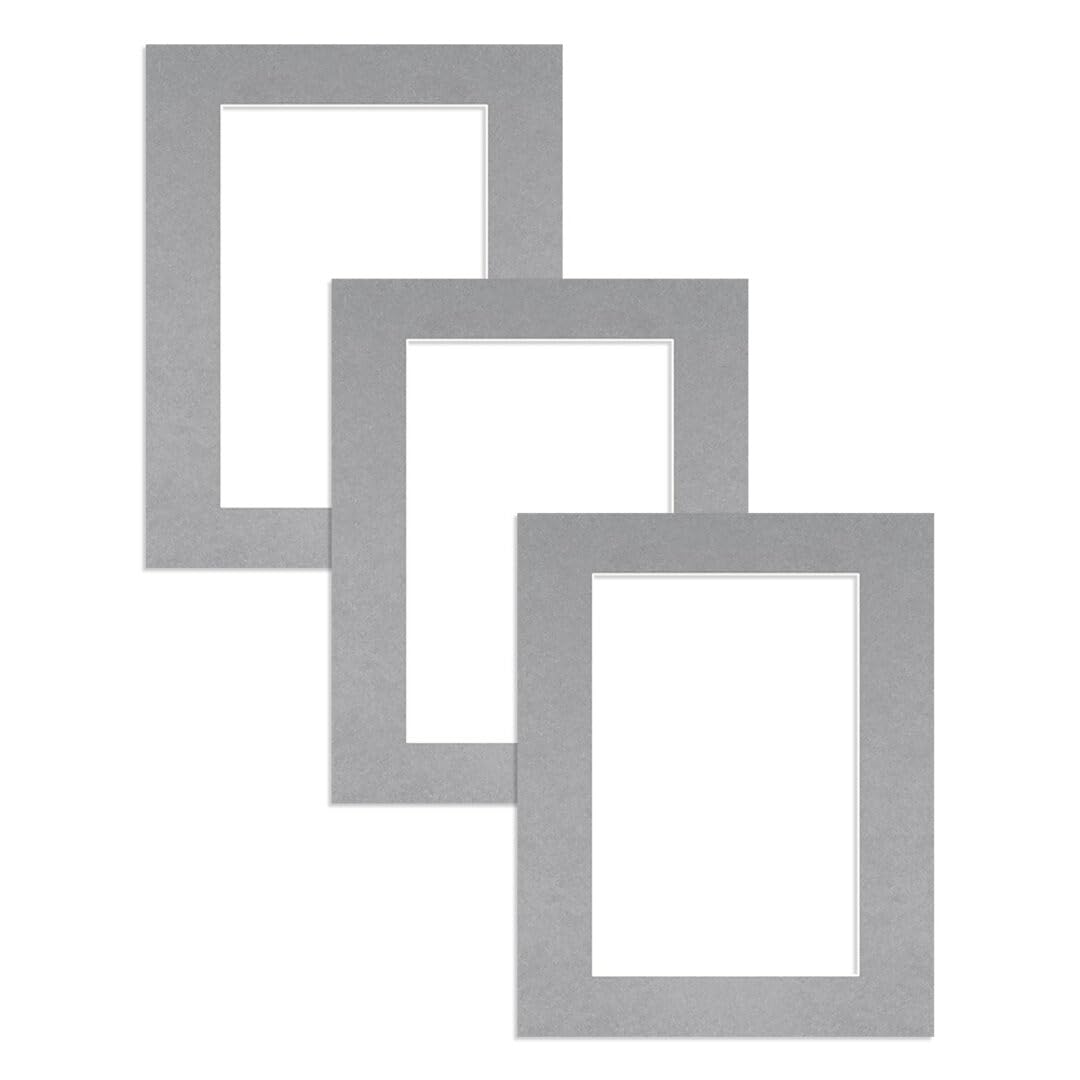 Alison Kingsgate 20X16 Silver Picture Mount - 15X10 Aperture - Pack 3
