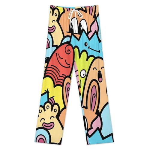 Pantalon de pyjama femme avec poches bas de nuit animaux taille S confort