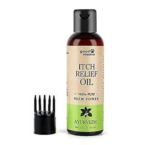 Good Mama Quick Relief Tick & Flea Ayurvedic Oil for Dogs & Cats – Kills Infestation, Soothes Itchy Flaky Skin, Moisturises Dull Coat, Enriched with Premium Neem | Castor | Karanj | Coconut Oils 100ml