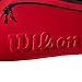 WILSON Clash V2 Super Tour Tennis Racket Bag - Red/Black, Holds up to 6 Rackets