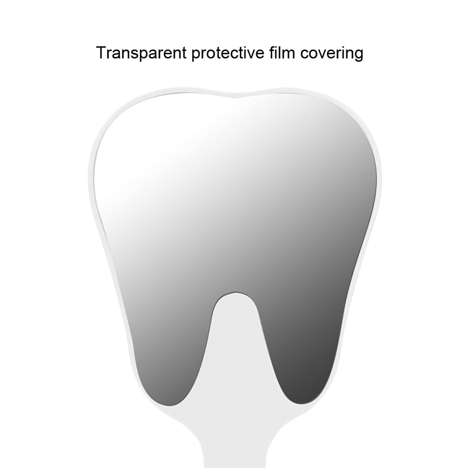 Espejo dental en forma de dientes 25 x 13,5 cm resina cristal