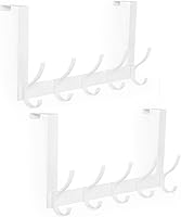 Vista 9 de Ganchos para colgar sobre la puerta, ganchos para colgar sobre las puertas, toalleros para baño con 12 ganchos para abrigos, accesorios de baño