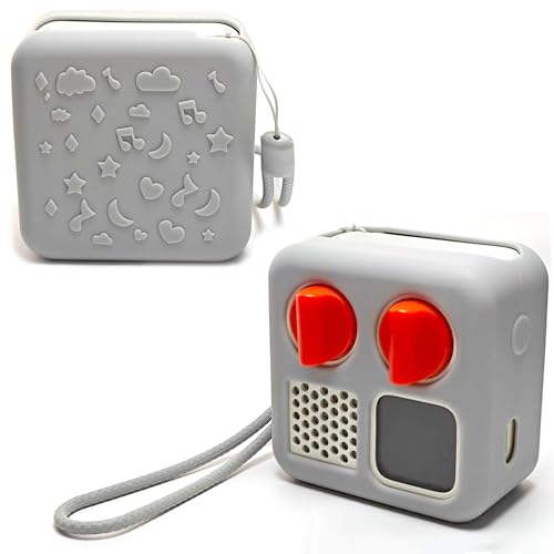 LeoTube シリコンシェルカバー Yoto Mini Player用 シリコン保護スリーブケース Mini Bluetoothスピーカー対応 (ケースのみ、機械は含まれていません) (グレー)の商品画像（Amazon）