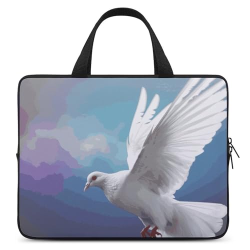 Housse de protection pour ordinateur portable 12 pouces Peace Dove en néoprène