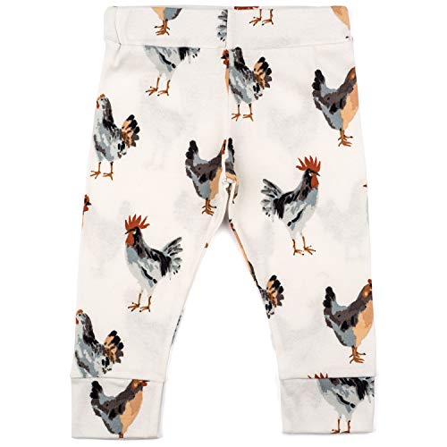 MilkBarn Organic Cotton Baby Leggings (Chicken, 3-6 Months)