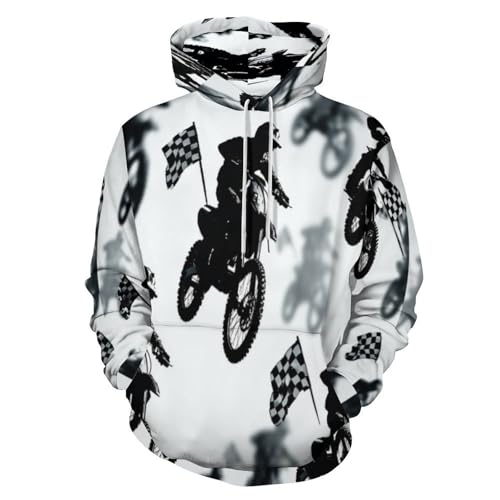 Sweat à capuche homme de course 3D contre le froid avec grande poche