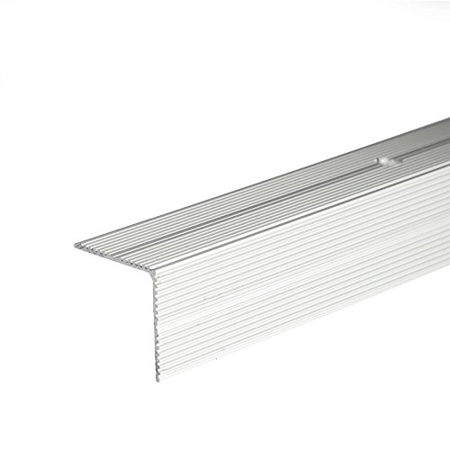 ANODISED Aluminium Anti Non Slip Stair Edge Nosing Trim 900mm x 35mm x 35mm A34 Silver