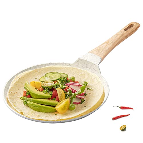 BBRATS Non Stick Dosa Tawa, Granite Roti Tawa Pan, Flat Tava Coating from Switzerland,24cm, White