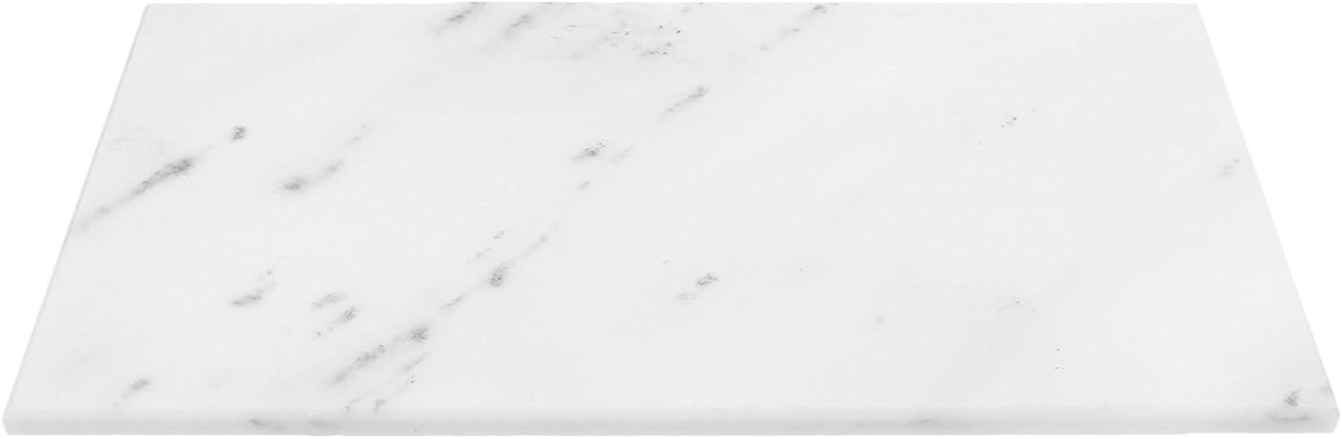 Natural Marble Vanity Tray 30x15cm, Gray White Rectangular Bathroom Organizer Tray for Countertop Storage and Jewelry Dish, Decorative Desktop and Entryway Key Holder