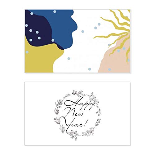 Tarjeta conmemorativa de año nuevo Abstract Plants un diseño exclusivo minimalista