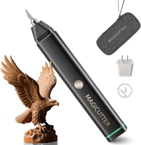 Ultraschall-Cutter, multifunktionales Kunststoff-Schnittwerkzeug mit 40 Austauschblättern Funktioniert ausschließlich bei angeschlossenem Netzgerät und verfügt über keine Batterie