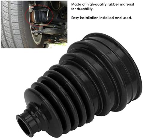 CV Boot Cover Replacement, Universal Silicone CV Axle Boot Dust Cover Ball Head Constant Speed Round Clamp Kit (Black)
