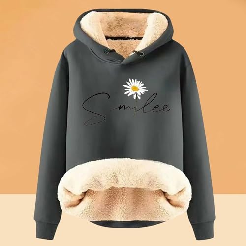 ETCYY Women's Tie Dye Pullover Sweatshirt - Long Sleeve Lapel Neck Fuzzy Fleece Top | Color Block Faux Shearling - View #4