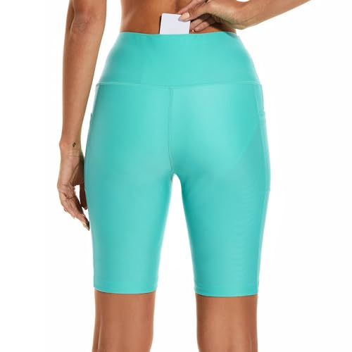 Image of HODOSPORTS Women's 3'' /5'' /7'' /9'' /12'' Swim Board Shorts UPF50+ High Waisted Quick Dry Swimsuit Bottoms with Pockets Liner