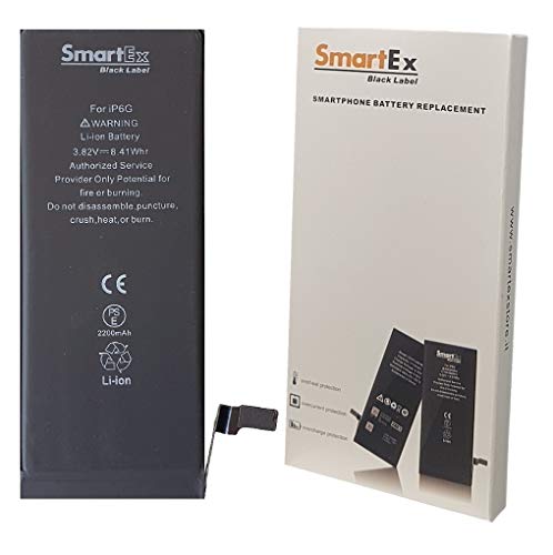Smartex® Black Label Baterìa Compatible con iPhone 6   Capacidad Alta 2121 mAh | 2 Años de Garantía