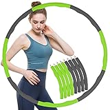 1.[MATERIAL DE SEGURIDAD]: El hula fitness hoop está hecho de espuma EVA suave, que es ecológica y duradera. Está envuelto con espuma que está en contacto con el cuerpo, para que no sienta dolor y le permita sentirse cómodo con el masaje. durante el ejercicio.