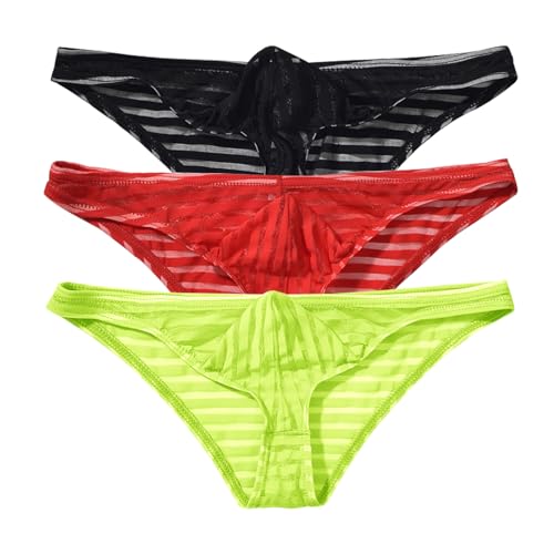 Men's Mesh Breathable Briefs U convex bulge pouch undewear sexy for man bikini Breathable panties Quick Dry 3-Pack