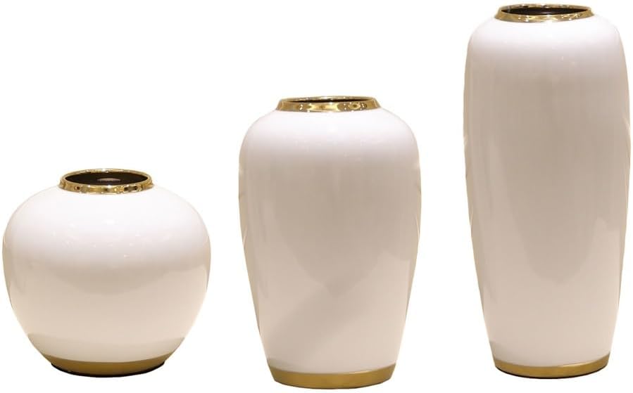 Vase Ceramic Vase Three-piece Set Modern Home Living Room Decoration Simple TV Cabinet Dining Table Dried Flower Flower Arrangement Decoration Suitable for dining and living room home decoratio