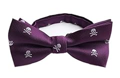 Purple White Bow Ties