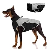FEimaX Abrigo para Perros Impermeable Chaqueta Cálida de Invierno Resistente a Prueba de Viento Ropa para Perros pequeños Medianos Grandes Reflectante Chubasquero Perro y Mascota con Cuello Ajustable