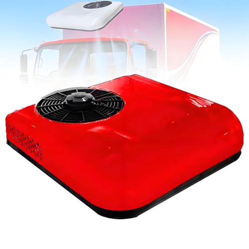 Aire Acondicionado De 12V/24V para Autocaravana, Aire Acondicionado Eléctrico De Techo para Camión/Auto, Ligero y Portátil, Solo Refrigeración,12V-Red