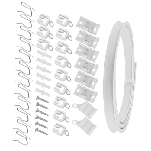 TEHAUX 1set Bendable Ceiling Curtain Curtain Rail for Bay Easy to Install Flexible Sliding Track for Rv Room Dividers and Curved Designs