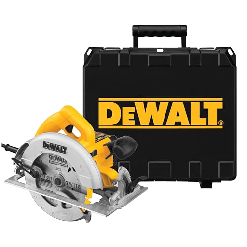 DEWALT DWE575K-QS - Sierra Circular 1600W, Profundidad de corte 67mm, Cuchilla de 190mm, Velocidad 5200 rpm, Diámetro de cuchilla 30 mm, Maletín Incluido