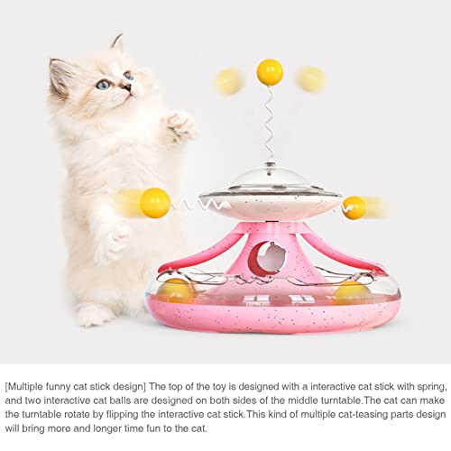 Mingzhe Brinquedo giratório para gatos alimentador lento bola para gatos engraçados bola trilhas cír