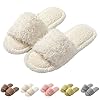 Slippers-for-Women-Open-Toe-Teddy-Fleece-Slippers-Slip-on-Fluffy-Warm-Slipper-Christmas-Indoor-Slipper-House-Shoes Slippers for Women Open Toe Teddy Fleece Slippers Slip-on Fluffy Warm Slipper Christmas Indoor Slipper House Shoes