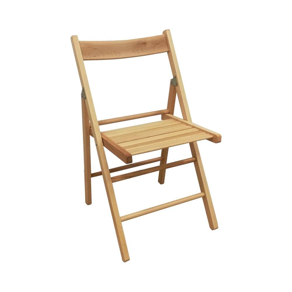 Compactor Sedie Pieghevoli in Legno di Faggio – Sedia Pieghevole Classica Salvaspazio per Cucina e Casa 41x42x78 cm