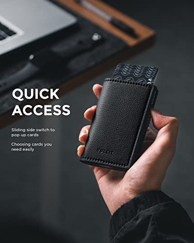 VULKIT Minimalist Card Holder Wallet Pop Up Cards RFID Protection Holds Up to 10 Cards2
