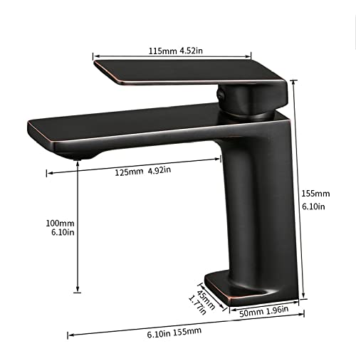 Robinet de lavabo luxe noir et or avec mitigeur de salle de bain design