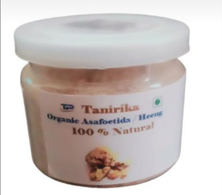 Tanirika Organic Heeng Natural Asafoetida Hing Powder Indian Spice Pure(50gm*4) 200g White