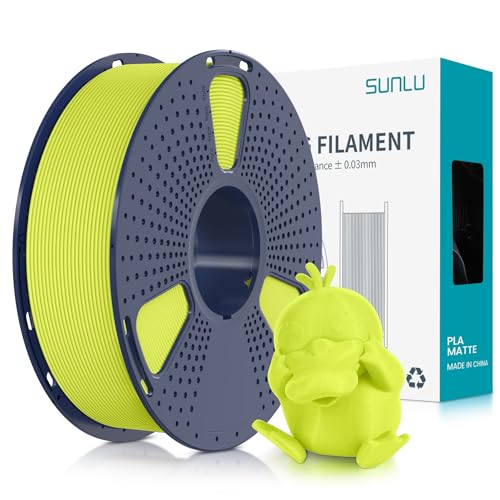 SUNLU PLA Matte 3D Printer Filament 1.75mm, PLA Filament 1kg Spool (2.2lbs), Dimensional Accuracy +/- 0.02mm, Matte Sprout Green PLA