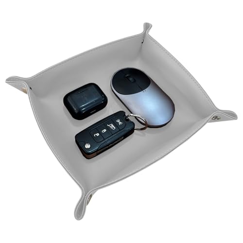 Porta Treco de mesa em Couro Sintético Premium Branco