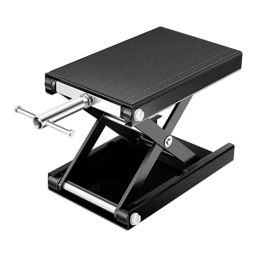 DGOINGPI cric per Auto Sollevatore per Moto 1100 libbre Sollevatore per Riparazione Moto Jack in Acciaio ATV a Forbice a Ponte Largo Sollevatore(Red)