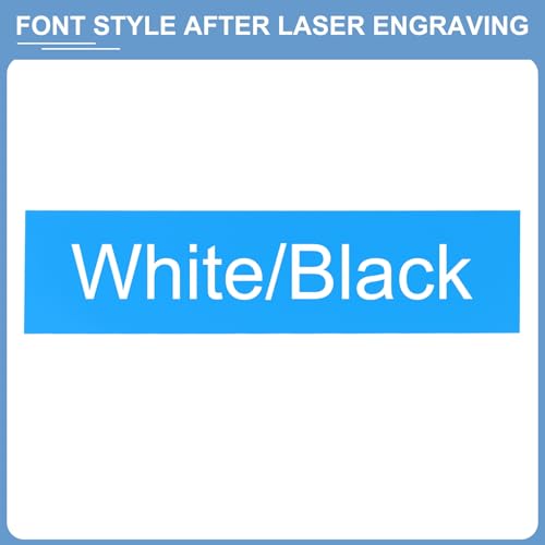 PATIKIL 8x2 Leer Namensschilder, 20Stück Benutzerdefinierte Gravierte Namensschild Rechteck Lasergravur Rohlinge für Personalisierte Namensschilder Bürotür Malzubehör, Himmelblau, Weiß