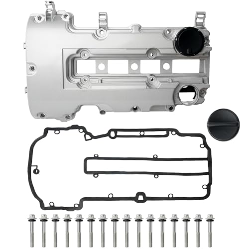 Upgraded Aluminum Valve Cover with Gasket Bolts & Oil Filler Cap Compatible with 2011-2020 Chevy Cruze Sonic Trax Volt ELR Buick Encore 1.4L Turbo Replace 55573746 25198498 264-968 25198874