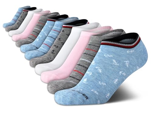 Tommy Hilfiger Women's Low Cut Socks - 12 Pack Lightweight Performance No Show - Athletic Socks for Women (Sizes: 4-10)