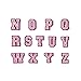 BOWNDY Pink and Women Letter Charms for Clog Sandals Shoe Decoration,Alphabet ABC-Z Letter,Cute Girly Charm Gift for Girls Kids Teens Women Adults