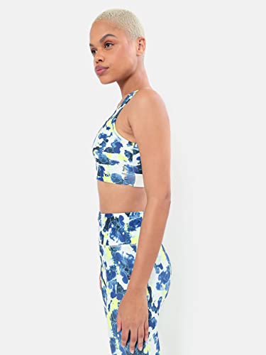 Image of Medium Impact Sports Bra | Slip on Workout Bra for Women for Gym | Criss Cross, Full Coverage, Anti Chafing | Contrast Seam Everyday Active Wear for Gym, Zumba, Yoga (CS700394L Multicolor L)