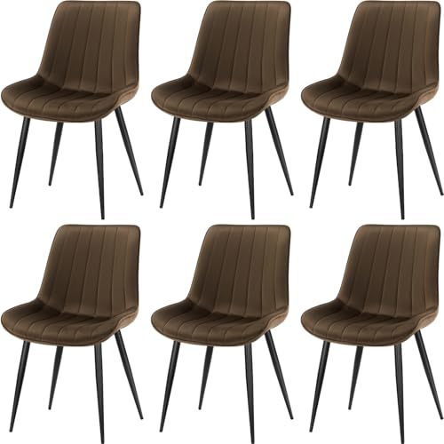 Sillas Comedor Pack 6 Marron Marca FRUOGO