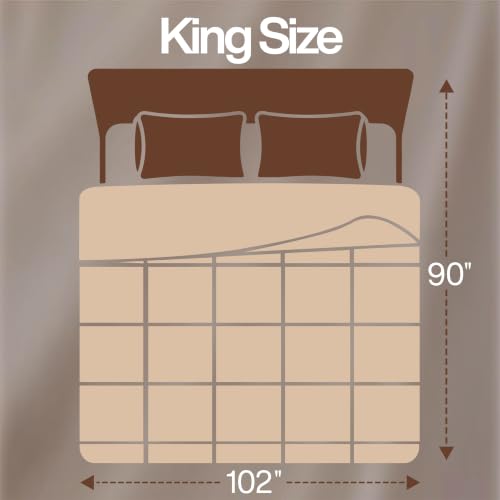 Image of Utopia Bedding Comforter King Size, Duvet Insert, Beige, 90 x 102 Inches