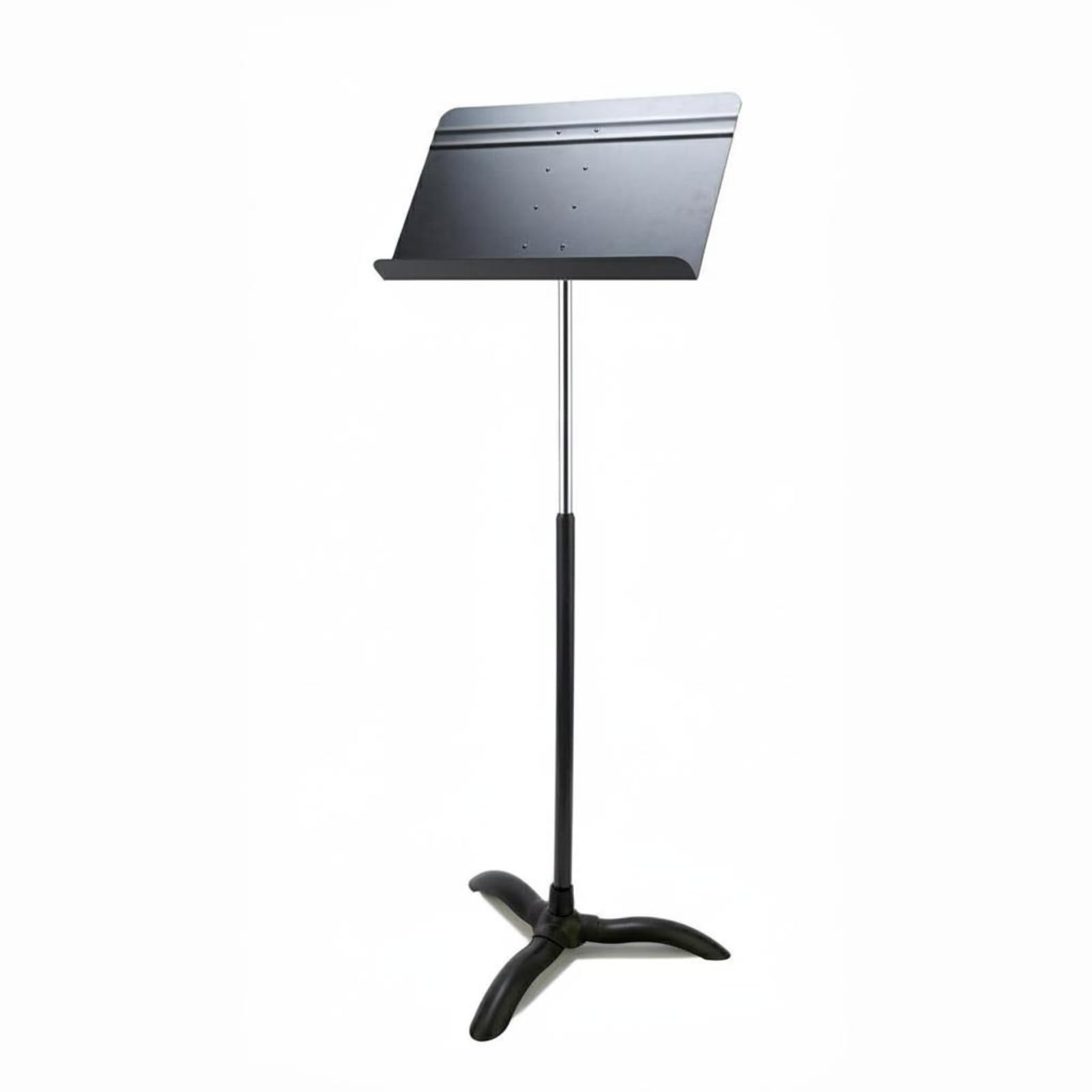 predolo Atril de Director Ajustable de Partituras Soporte de Música Orquestal Materiales de Aluminio Cobre E Hierro , Mesa Con Placa De Aluminio De Un Solo Poste Largo Para Estar De Pie 120-175cm