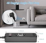 Outdoor Waterproof Power Strip with 2 Outlets, 3 USB Ports, 6 FT Extension Cord, Surge Protector, Mountable for Bathroom and Kitchen
