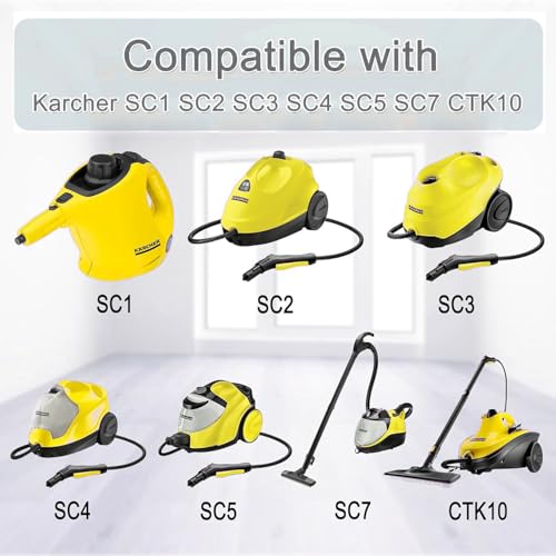 AVAENZO 6 Stück Zubehör für Dampfreiniger Kärcher Easyfix SC1 SC2 SC3 SC4 SC5, 4 Bürstenset 2 Powerdüsen Aufsätze Ersatzteile